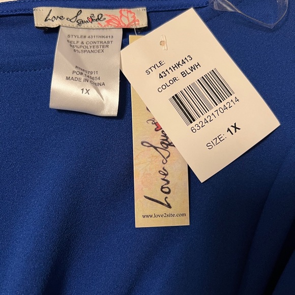 NWT Love Square Blue Dress Size 1X - Picture 3 of 5